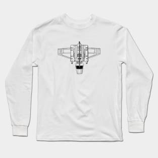 Spacecraft Vintage Patent Hand Drawing Long Sleeve T-Shirt